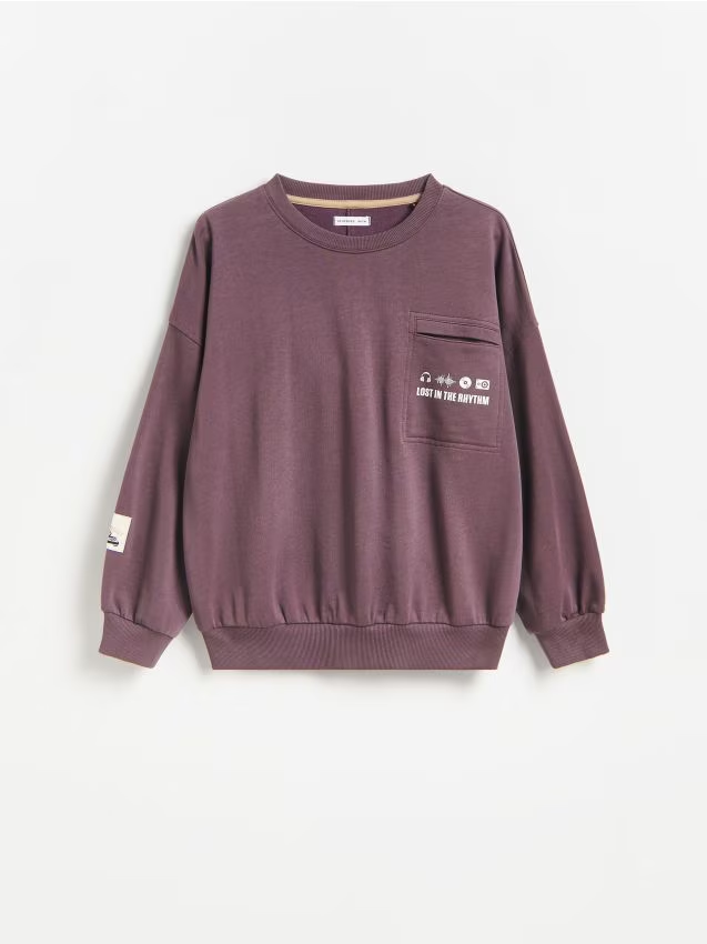 Reserved - Bluza oversize - fioletowy