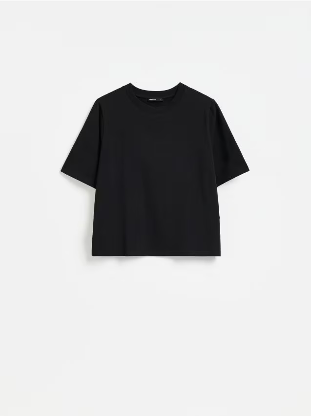 Reserved - T-shirt z bawełną - czarny