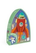 Puzzle konturowe 60 el. Rakieta i kosmos