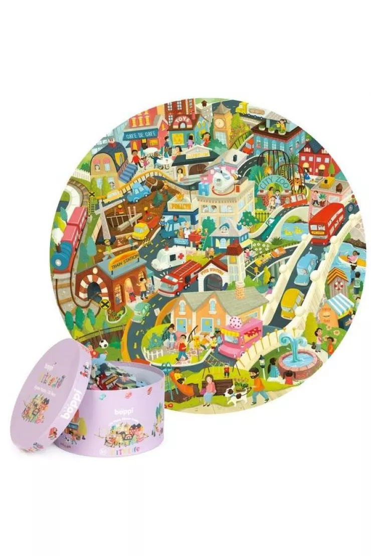 Puzzle okrągłe 150 el. Życie w mieście