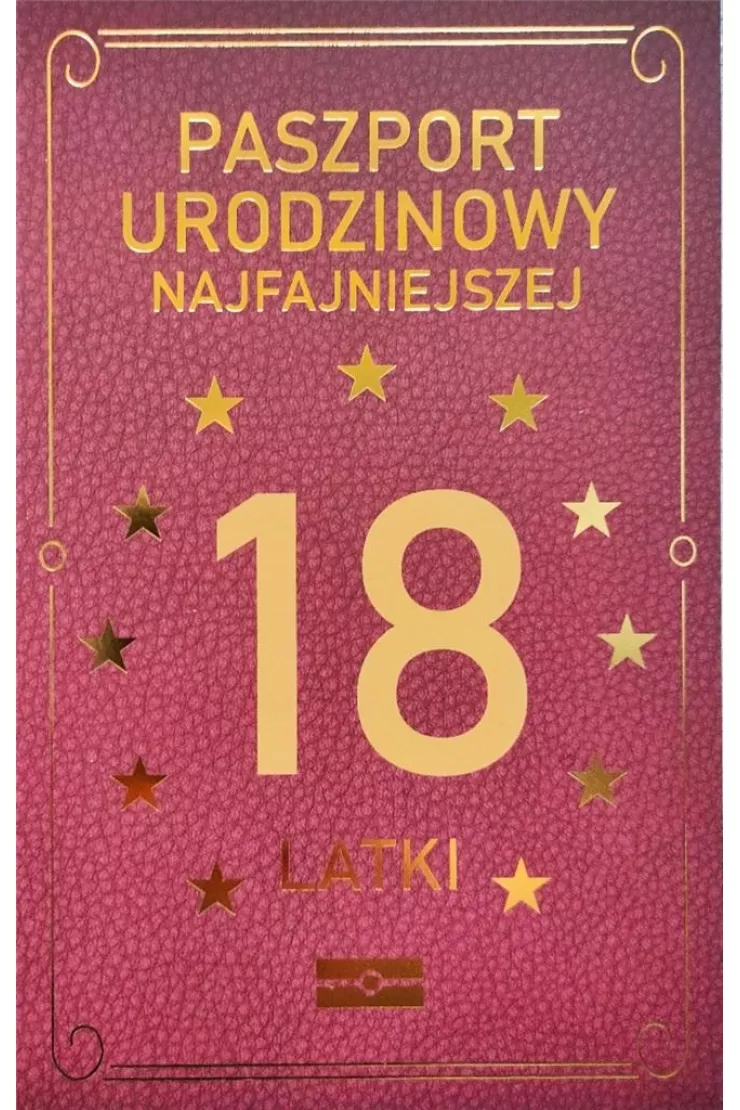 Karnet Urodzinowy 18 JCX-034