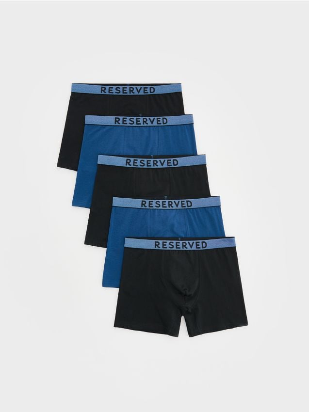 Reserved - 5 pack bokserek Long - czarny