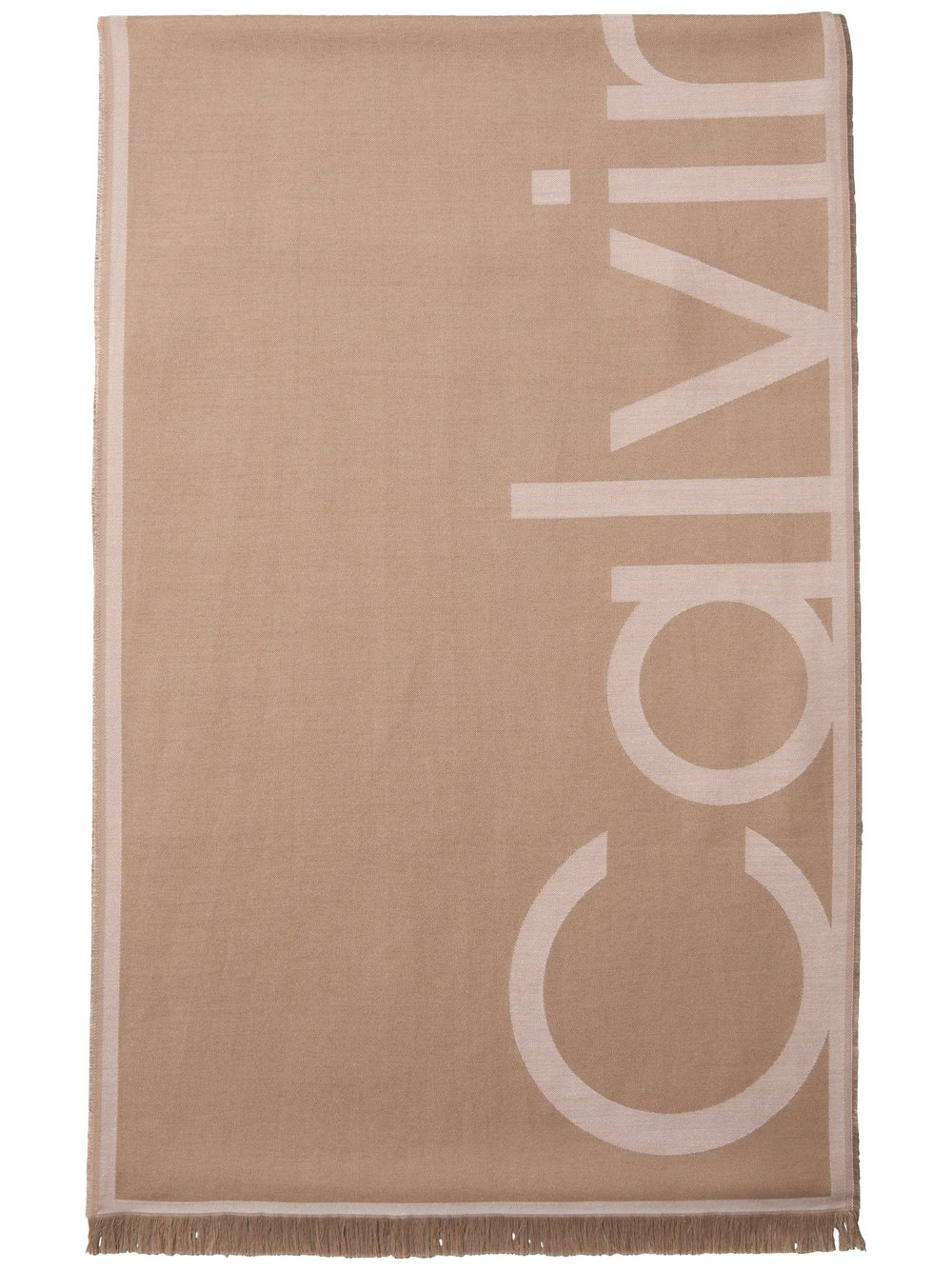 Calvin Klein Szalik damski Kobiety wiskoza brązowy|beżowy, ONE SIZE