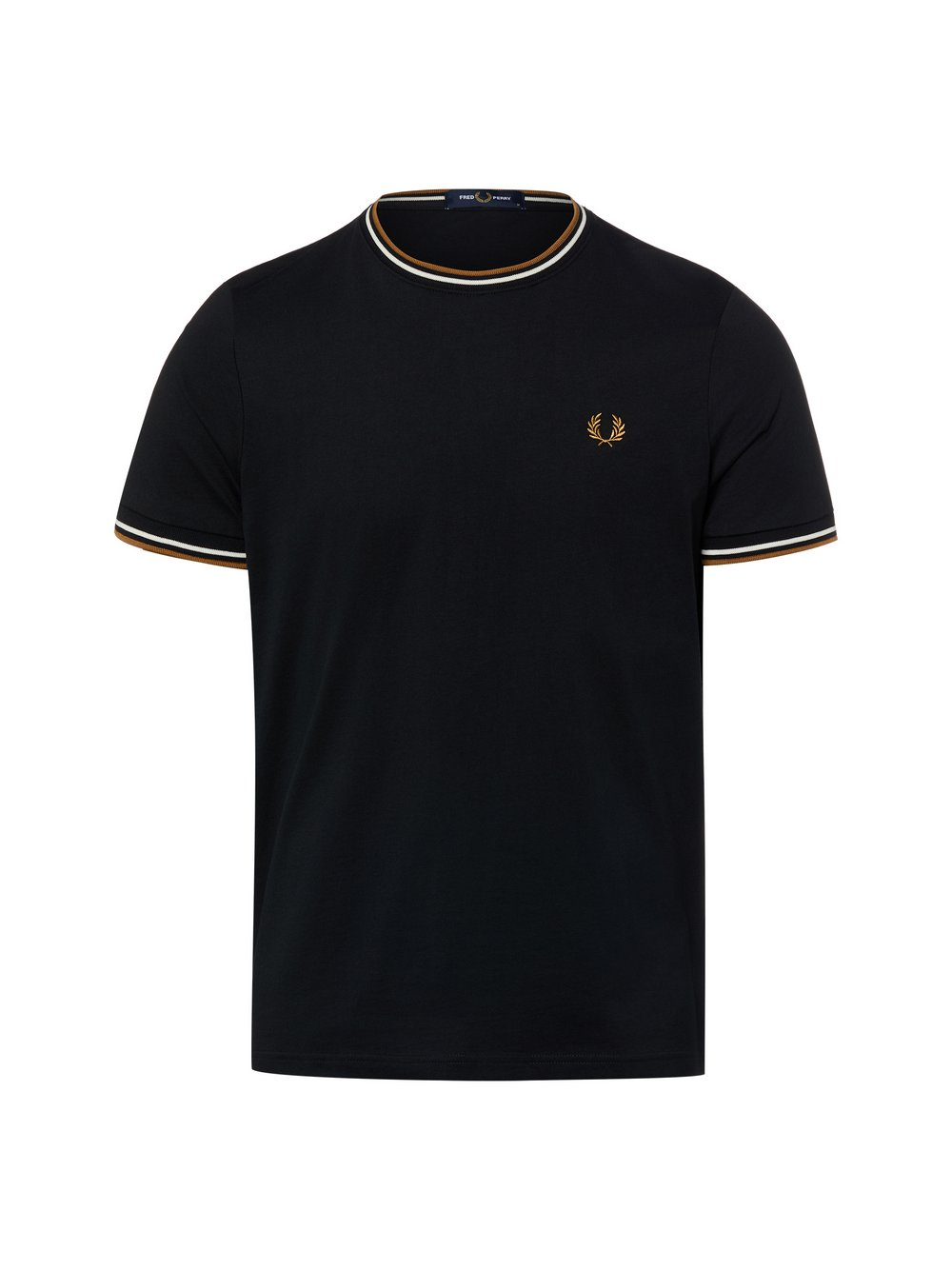 Fred Perry Koszulka męska Mężczyźni Bawełna czarny, XXL