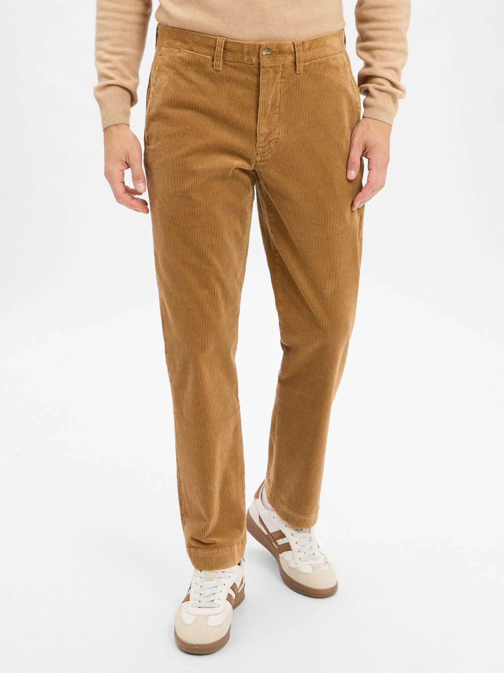 Polo Ralph Lauren Męskie spodnie sztruksowe - Bedford Mężczyźni Bawełna brązowy, 33-32