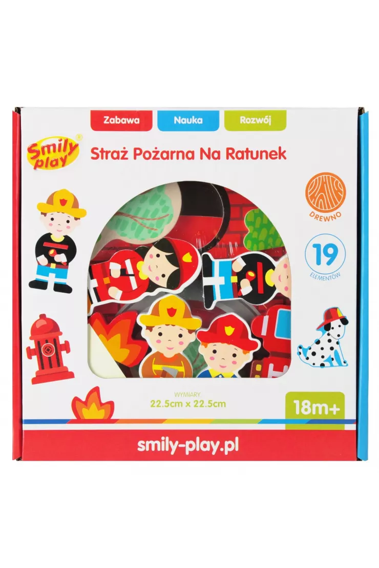 Remiza strażacka drewniana z akcesoriami SMILY PLAY SPW84940