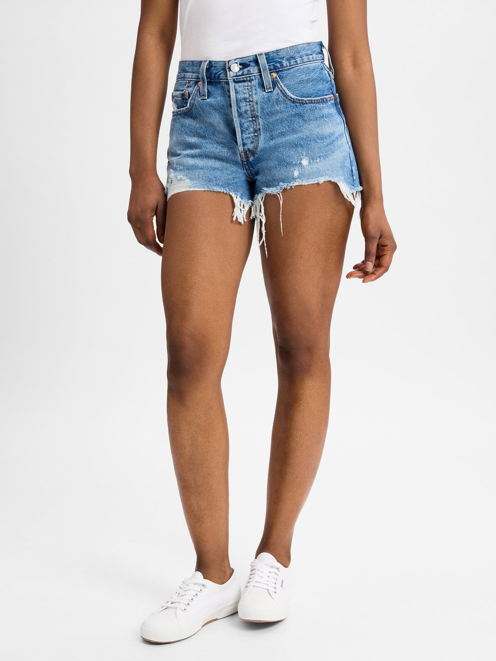 Levi's Damskie szorty dżinsowe - 501 Kobiety Bawełna niebieski, 26