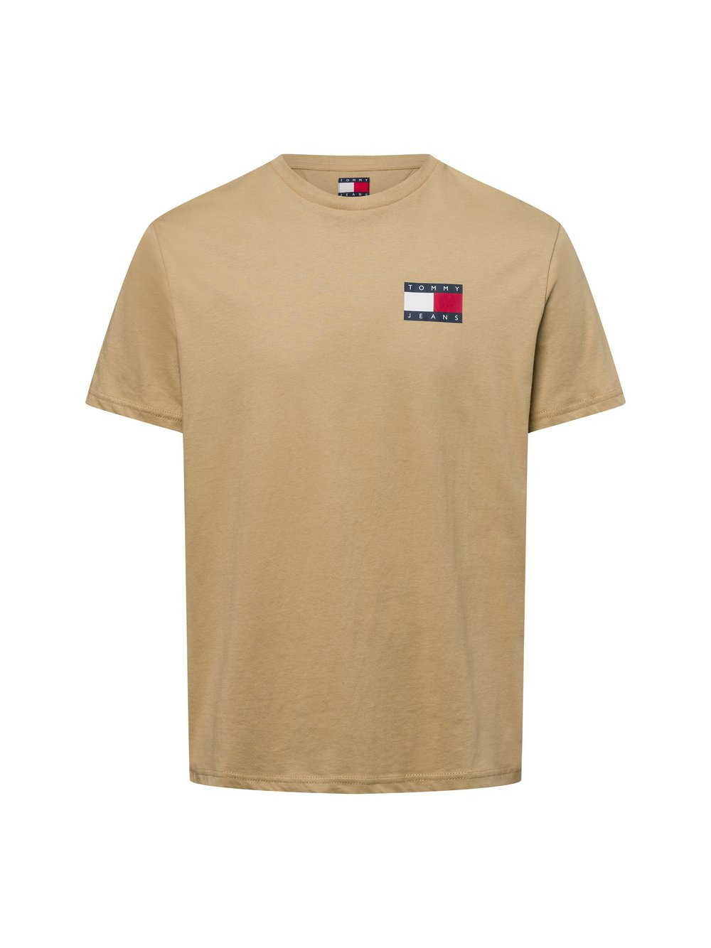 Tommy Jeans Koszulka męska - TJM SLIM ESSENTIAL FLAG TEE Mężczyźni Bawełna brązowy, M