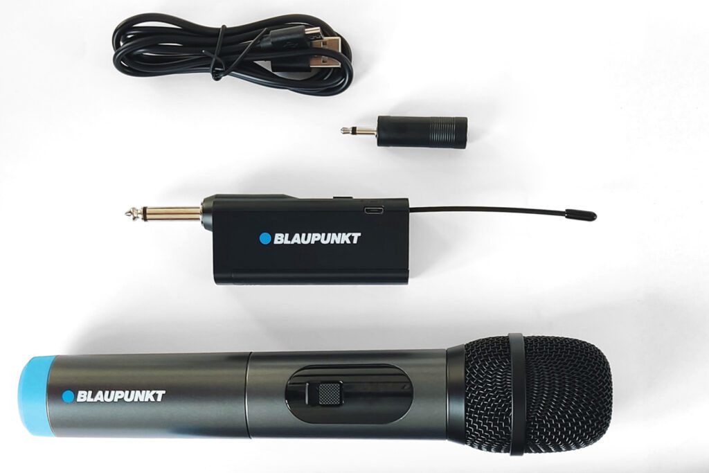 Mikrofon bezprzewodowy Blaupunkt UHF WM40U Czarny