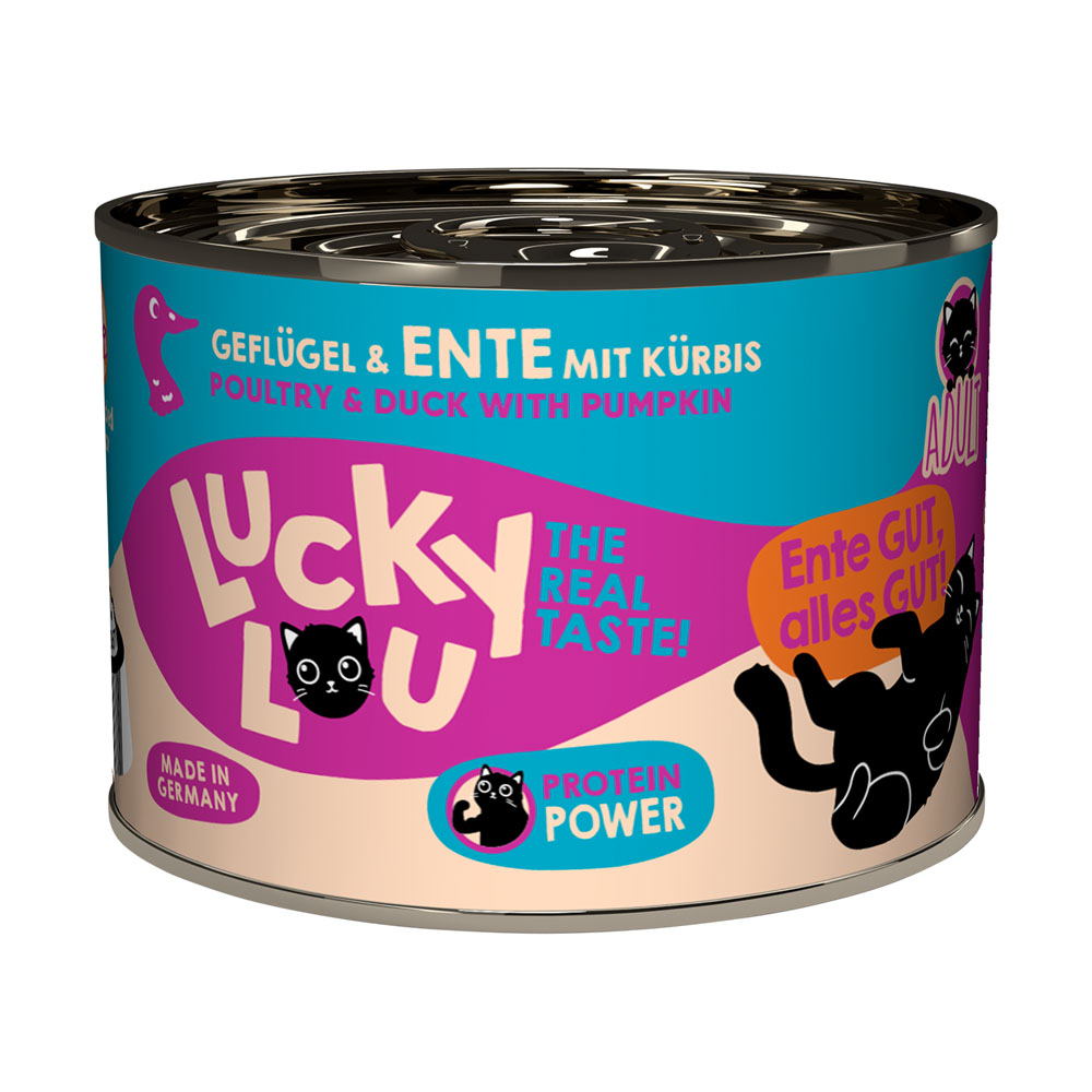 Lucky Lou Adult, 6 x 200 g - Drób i kaczka
