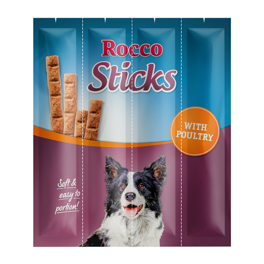 Megapakiet Rocco Sticks - z drobiem, 3 x 12 szt. (360 g)