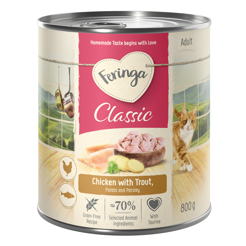 Korzystny pakiet Feringa Classic Meat Menu, 12 x 800 g - Kurczak i pstrąg