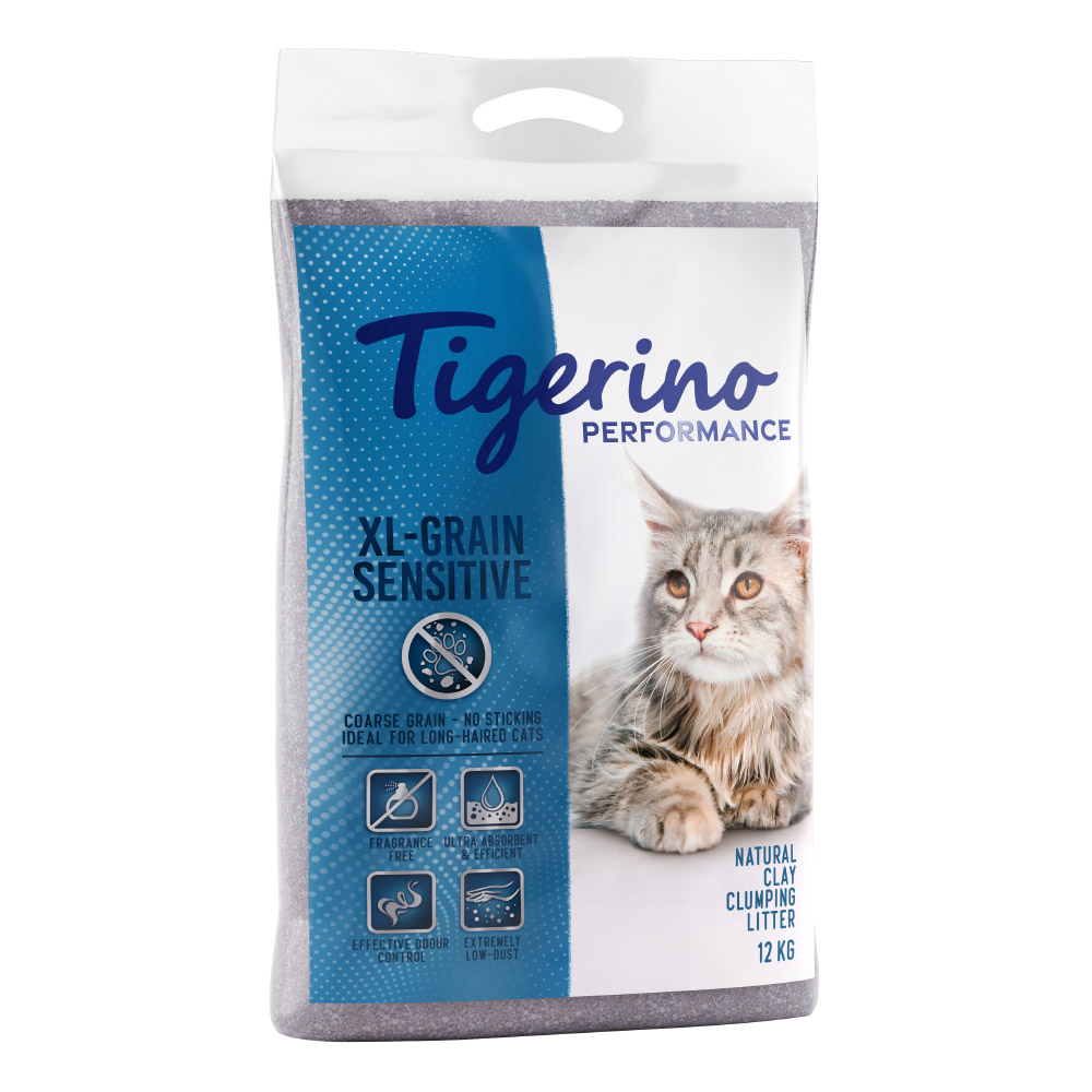 Tigerino Performance XL-Grain Sensitive, żwirek dla kota - bezzapachowy - 2 x 12 kg