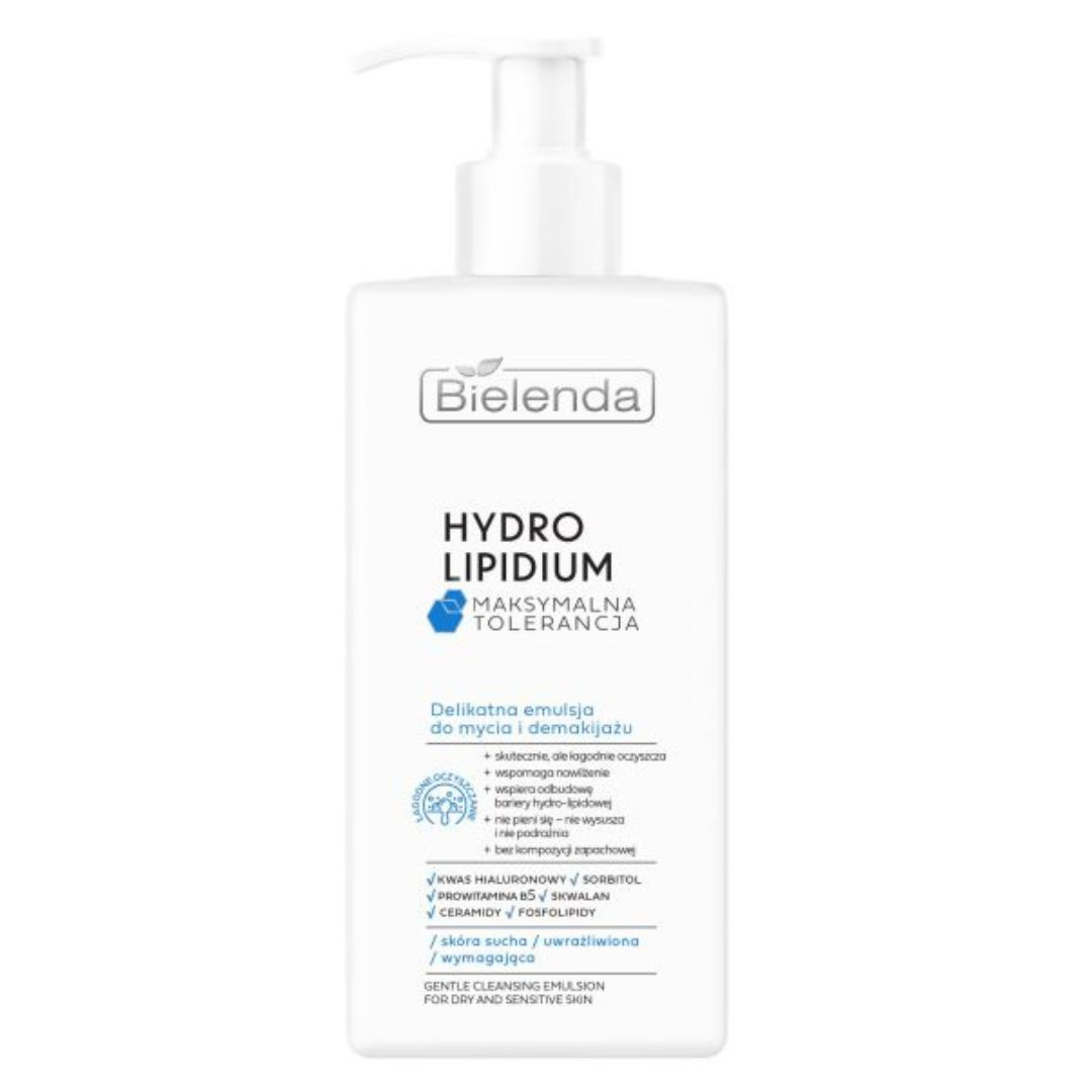 Bielenda Hydro Lipidium delikatna emulsja do mycia i demakijażu 300 ml