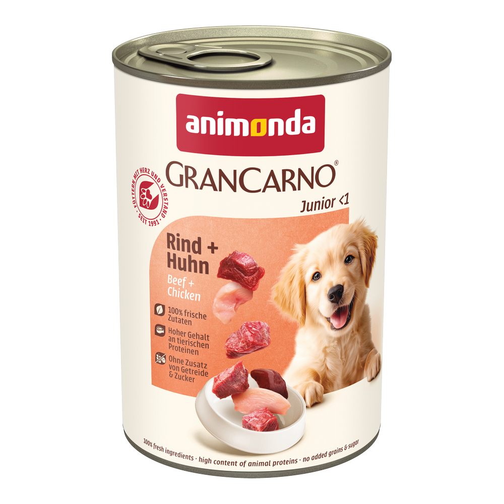 Megapakiet animonda GranCarno Original Junior, 24 x 400 g - Wołowina i kurczak