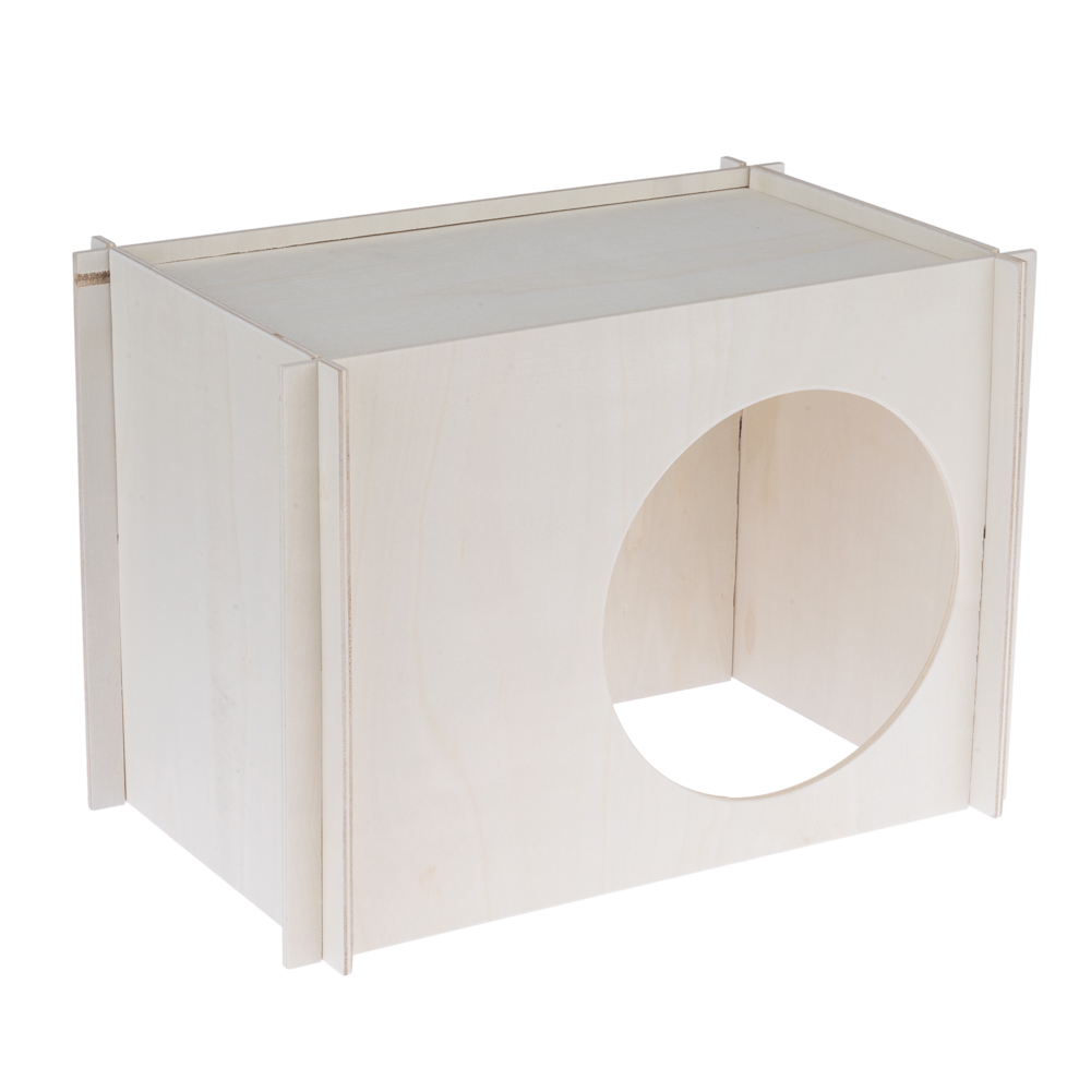 TIAKI domek dla małych zwierząt  - Rozmiar L: dł. x szer. x wys.: 40 x 25 x 28 cm (królik, świnka morska itp.) miniaturka