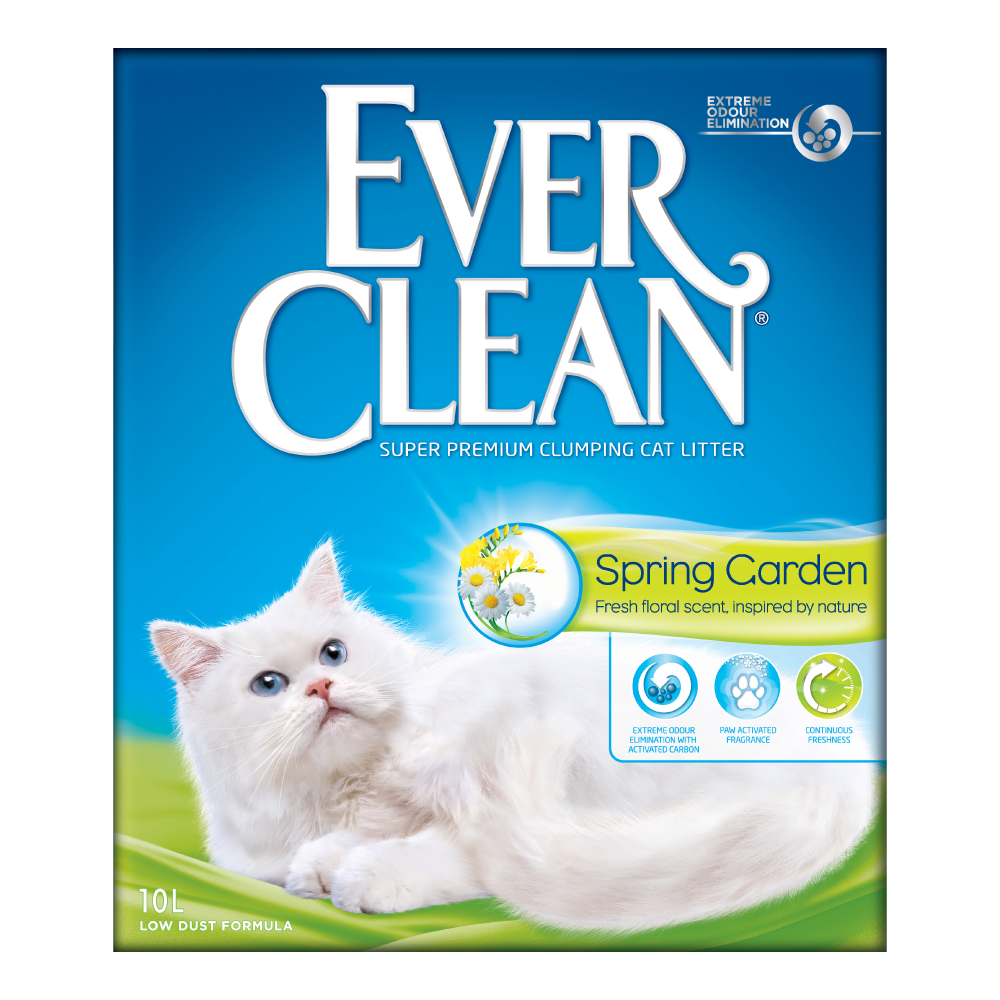 Ever Clean® Spring Garden, żwirek zbrylający się, zapach wiosennego ogrodu - 2 x 10 l