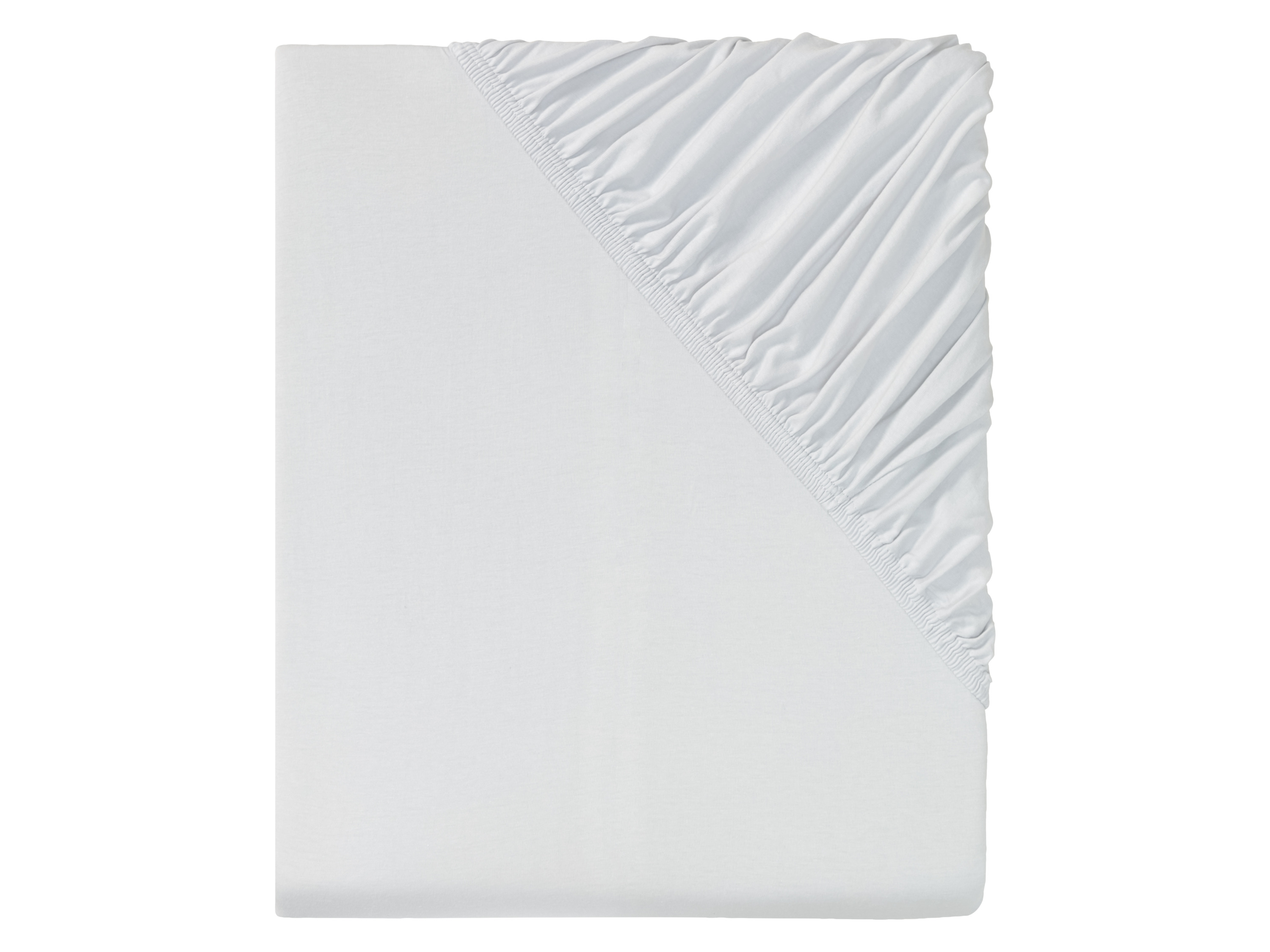 LIVARNO home Prześcieradło z dżerseju z gumką, 140-160 x 200 cm (Jasnoszary)