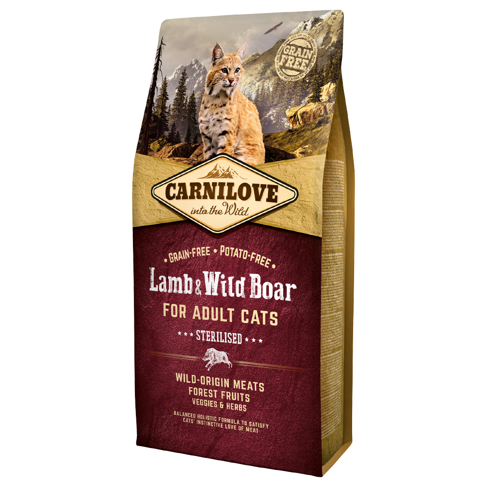 Carnilove for Adult Cats, Sterilised, jagnięcina z dziczyzną - 6 kg