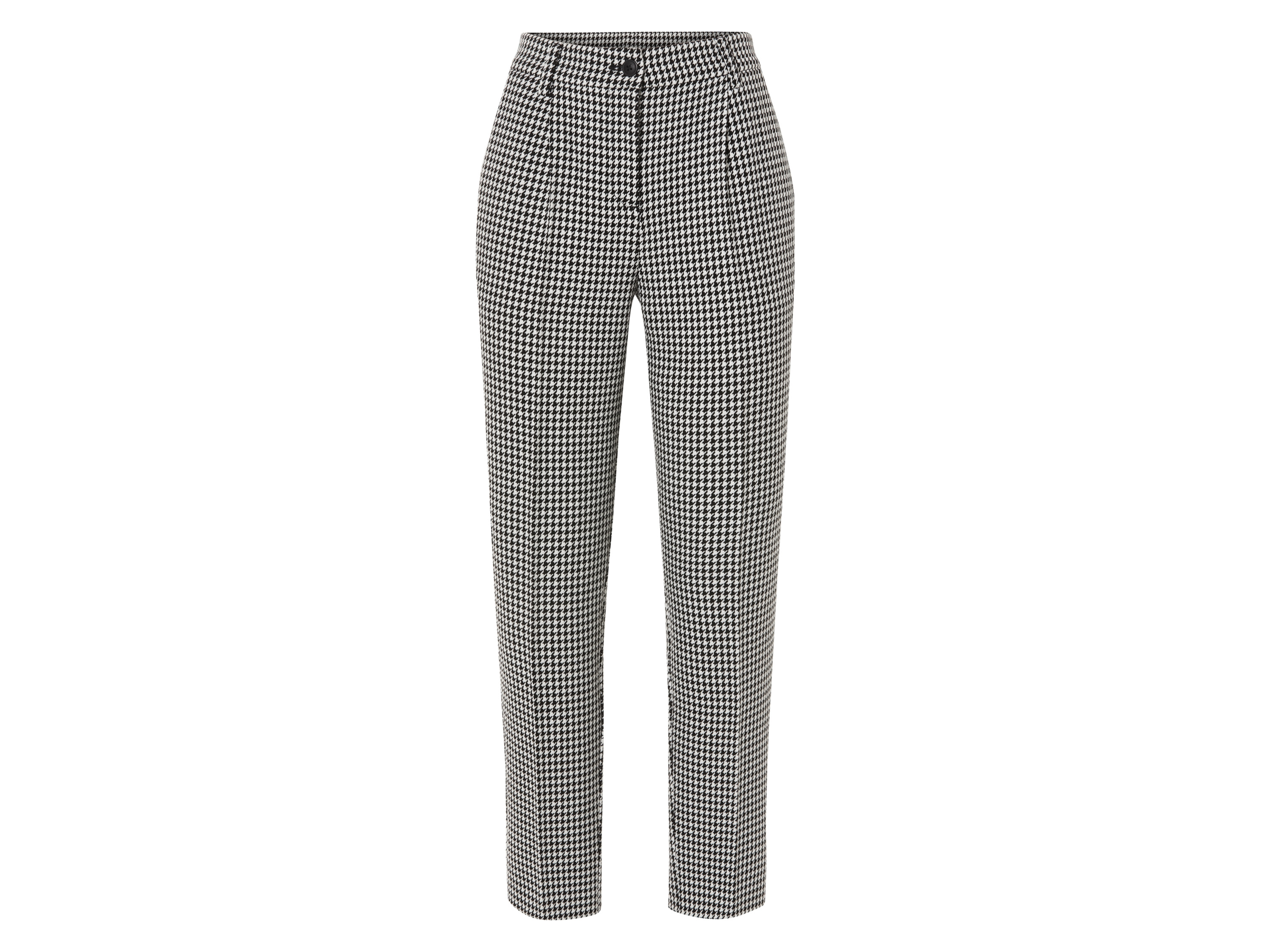 esmara® Spodnie chinosy damskie, 7/8 (Czarny / biały, 40)