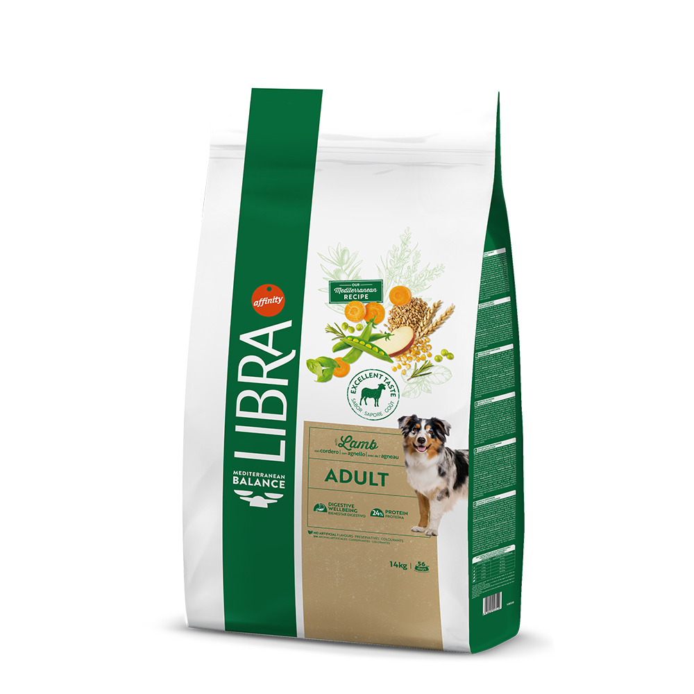 15% taniej! Libra, karma sucha, 2 x 12 kg / 2 x 14 kg - Adult, jagnięcina, 2 x 14 kg