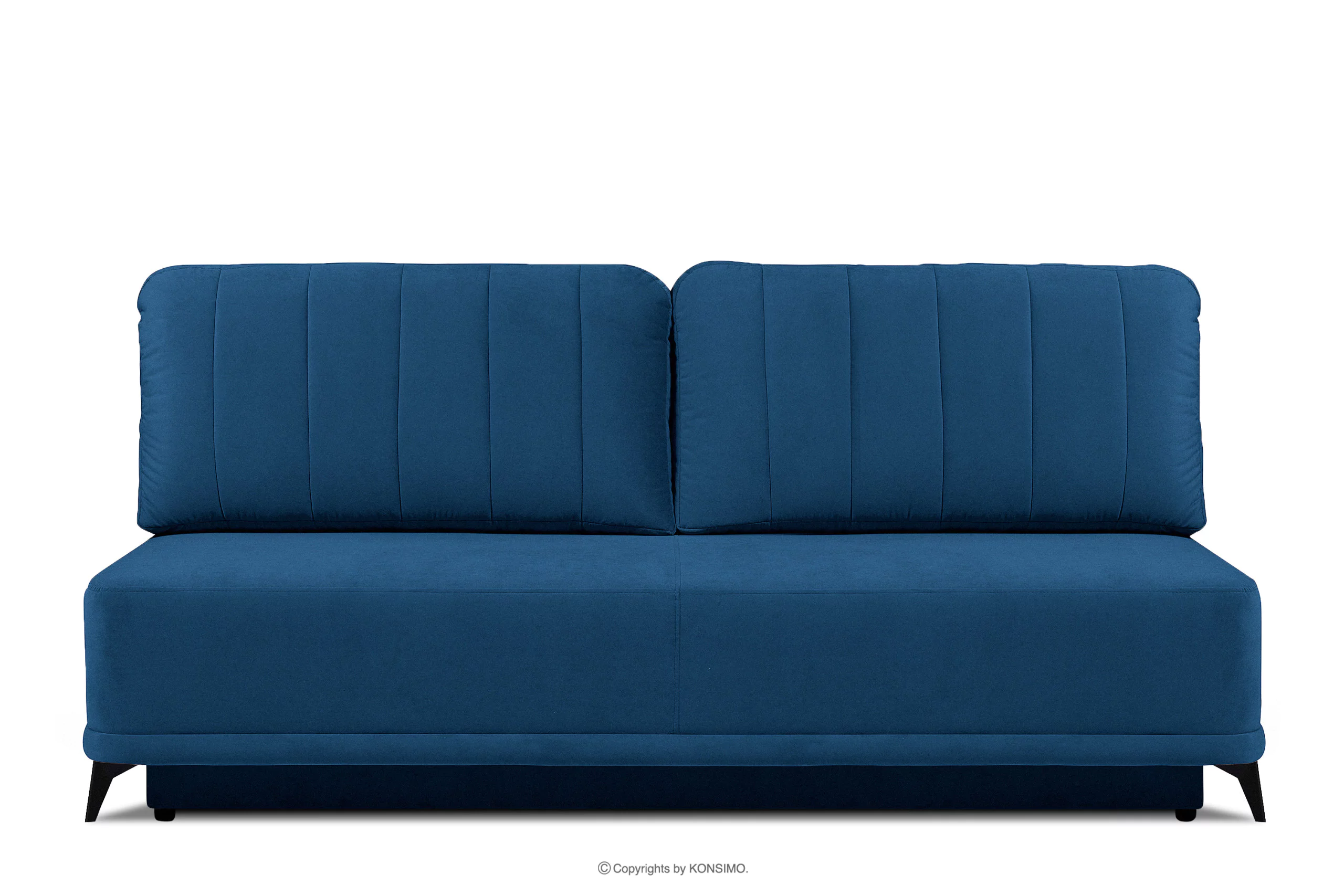 Prosta kanapa z funkcją spania 140x200 cm matowa granatowa PULMO