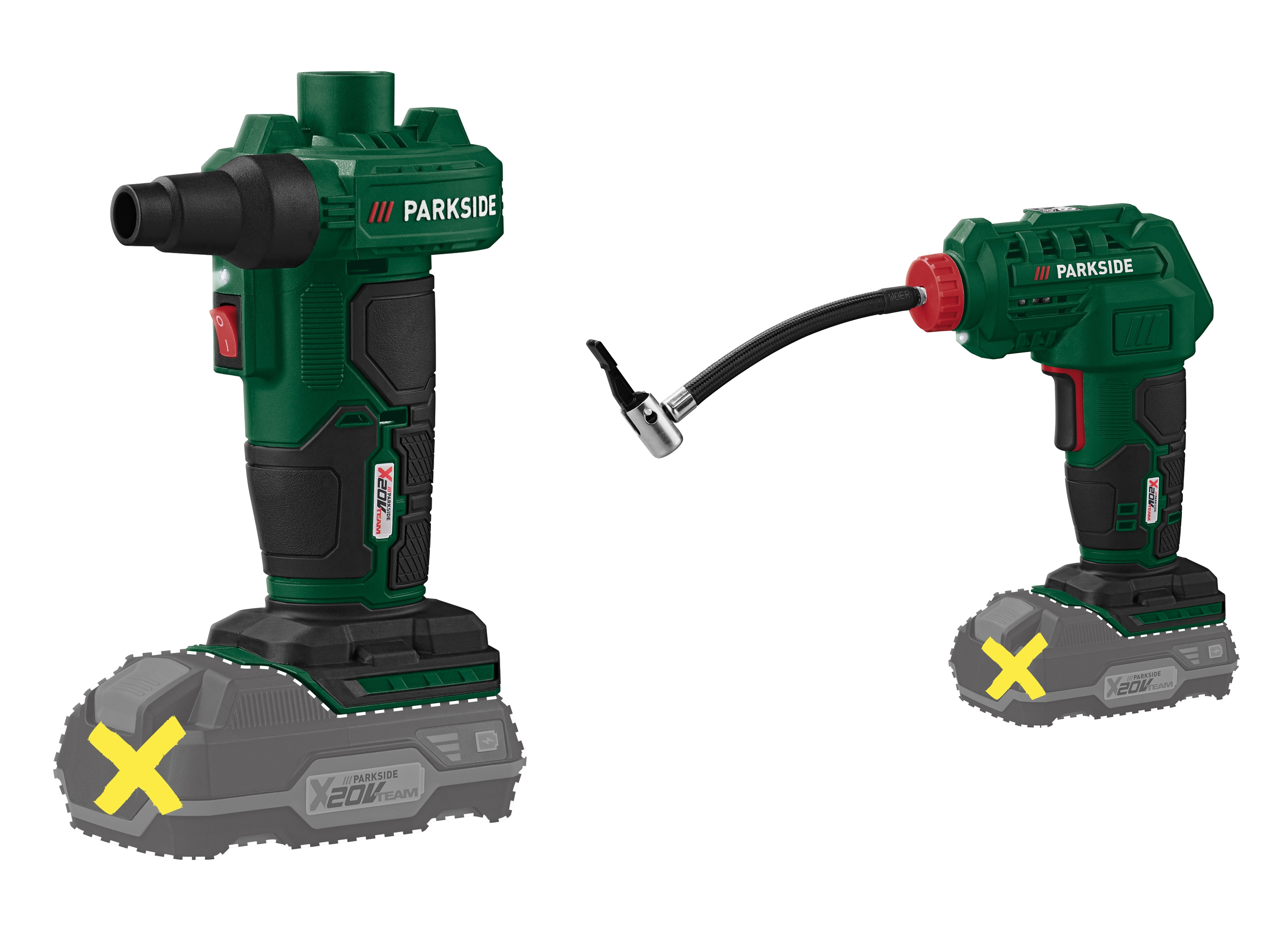 PARKSIDE® Akumulatorowa sprężarka lub Pompka PALP/PAK 20-Li B2 (bez akumulatora i ładowarki) miniaturka