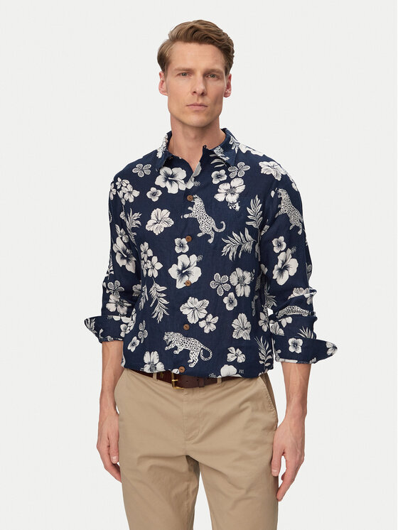 Polo Ralph Lauren Koszula 710B14227001 Granatowy Classic Fit