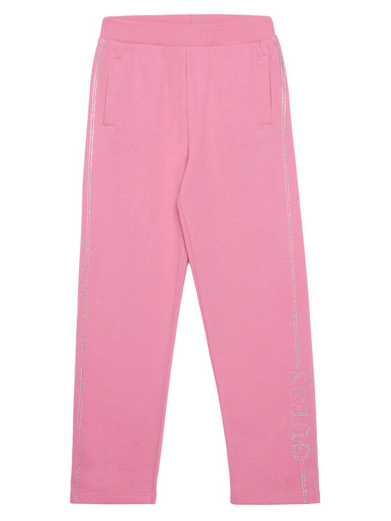 Guess Spodnie dresowe J5YQ12 KA6R4 Różowy Regular Fit
