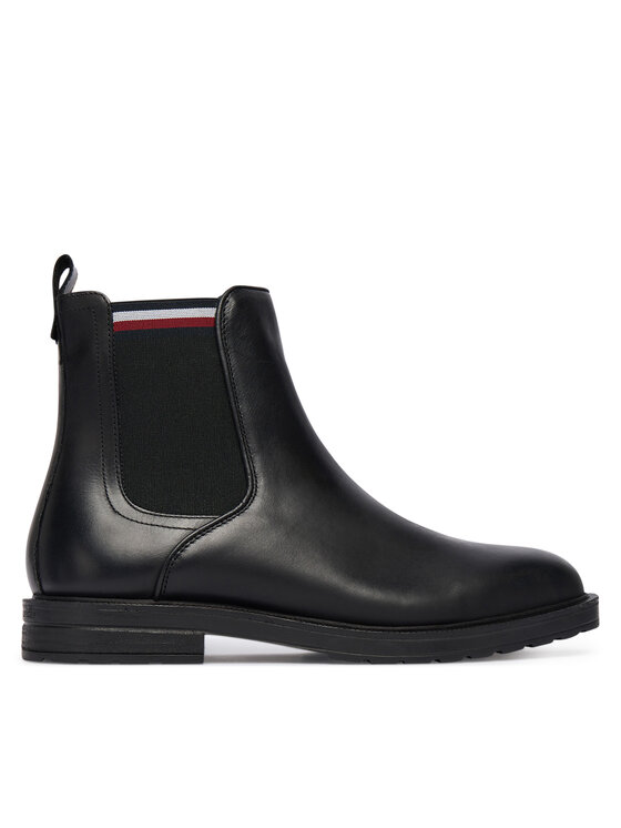 Tommy Hilfiger Botki Cleated Hilifger W FM0FM05728 Czarny