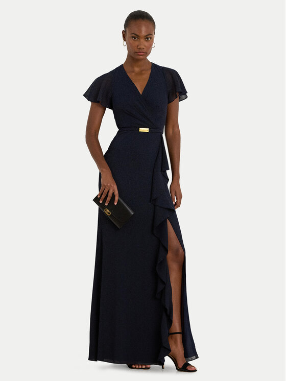 LAUREN RALPH LAUREN Sukienka wieczorowa 253909447002 Granatowy Regular Fit