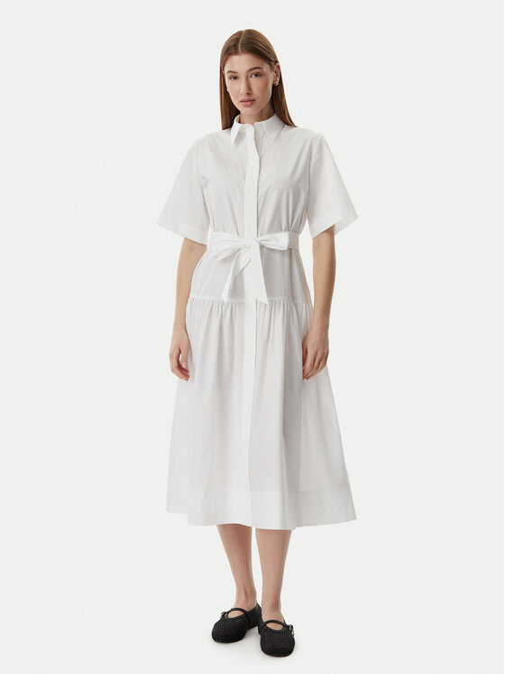 KARL LAGERFELD Sukienka koszulowa B2W13017 Biały Regular Fit