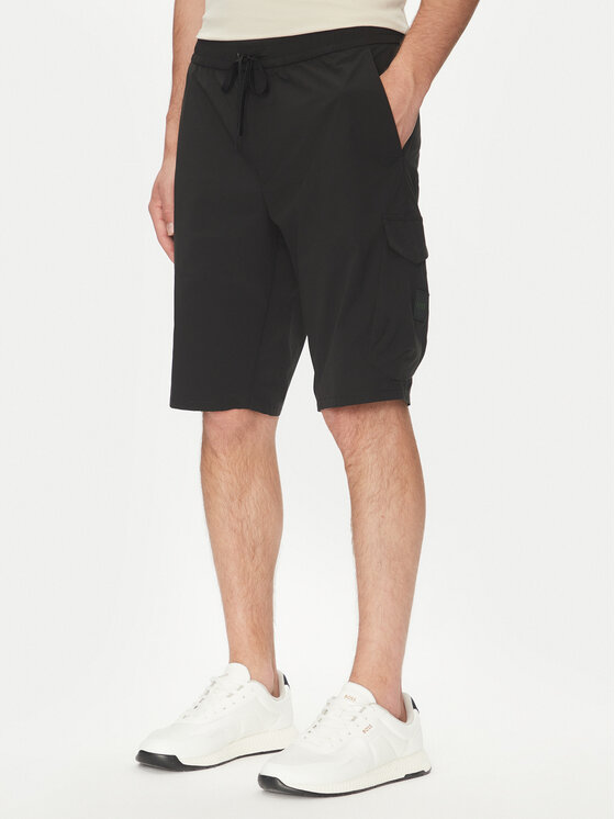 BOSS Szorty sportowe S_Urbanex-Cargo 50534318 Czarny Tapered Fit