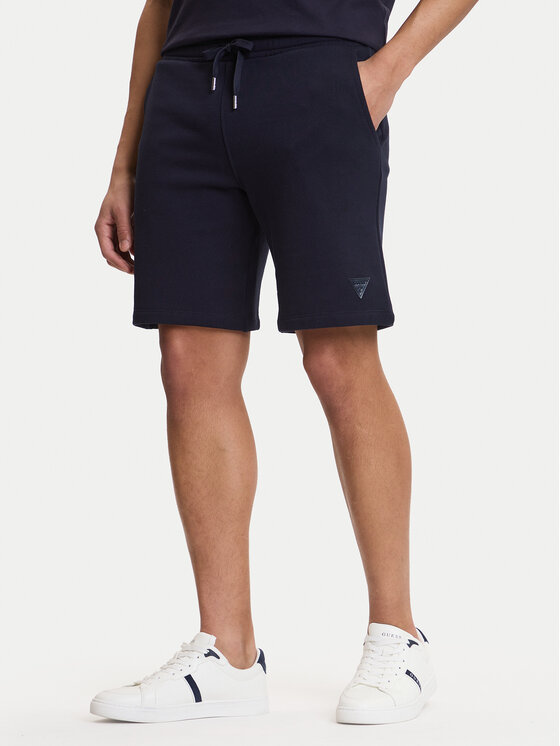 Guess Szorty sportowe M6GD12 K3020 Granatowy Slim Fit