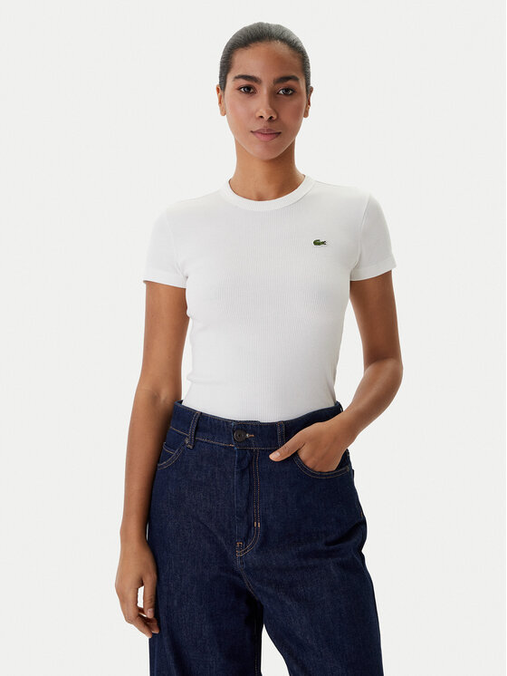 Lacoste T-Shirt TF5538 Biały Regular Fit