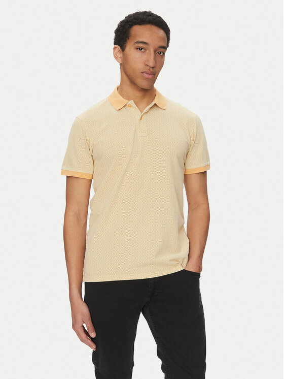 Blend Polo 20718252 Pomarańczowy Regular Fit