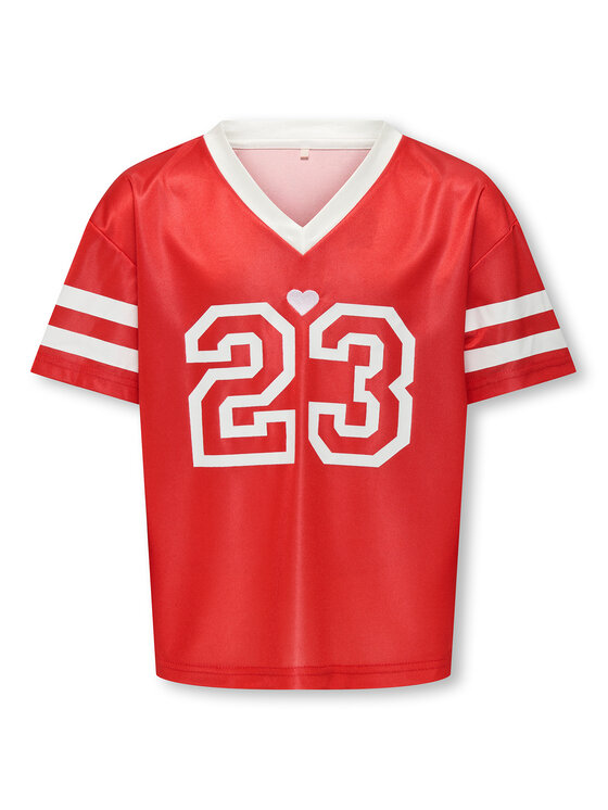 Kids ONLY T-Shirt Lulu 15354971 Czerwony Regular Fit