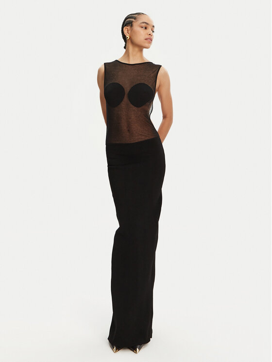 JACQUEMUS Sukienka wieczorowa 251KN592-2434 Czarny Regular Fit