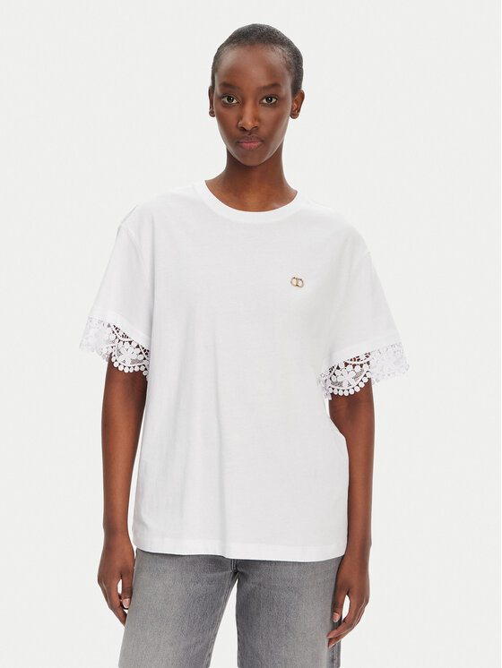 TWINSET T-Shirt 251TT2410 Biały Relaxed Fit