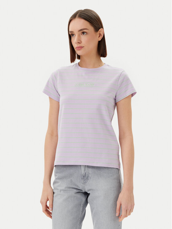 Guess Jeans T-Shirt W4BI53 KCIE1 Kolorowy Regular Fit