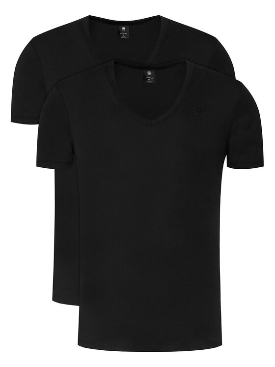 G-Star Raw Komplet t-shirtów Base D07207-124 Czarny Slim Fit