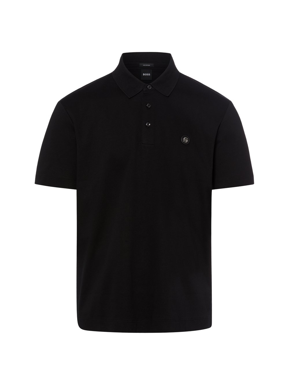 BOSS Męska koszulka polo - Parris Mężczyźni Bawełna (100%) czarny, S