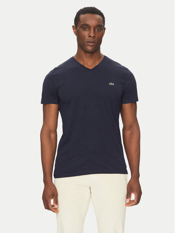 Lacoste T-Shirt TH6710 Granatowy Regular Fit