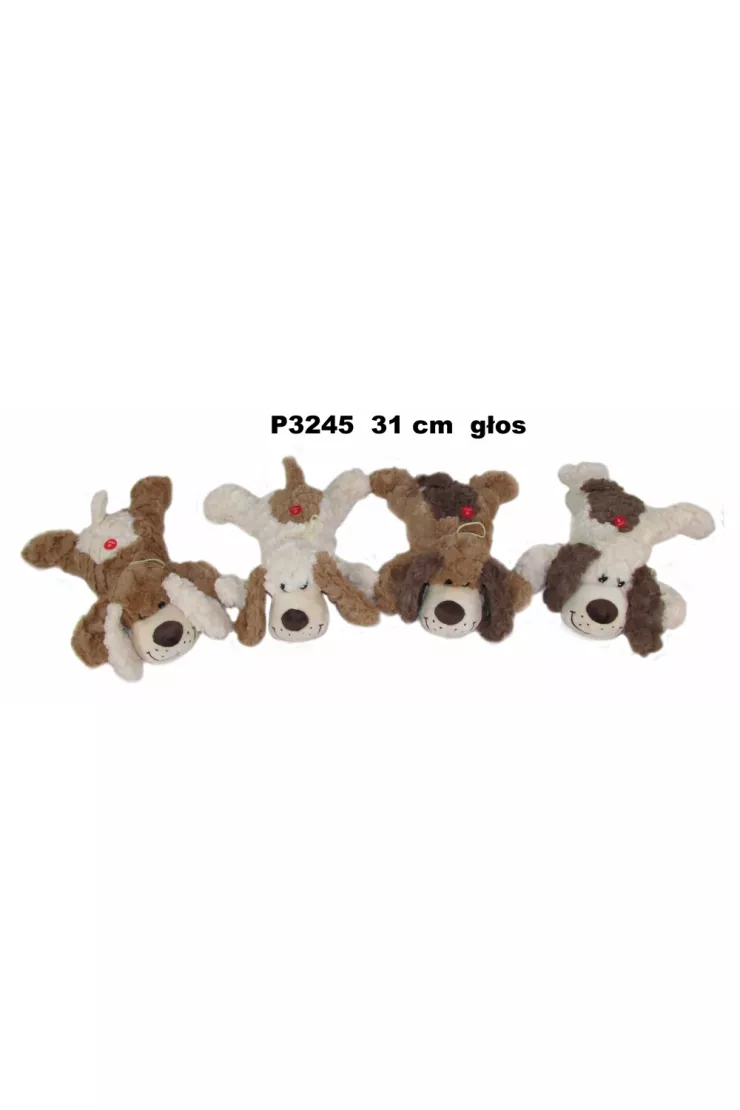 Pies z głosem leżący 31cm MIX