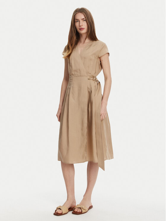 TWINSET Sukienka letnia 251TT2072 Beżowy Loose Fit