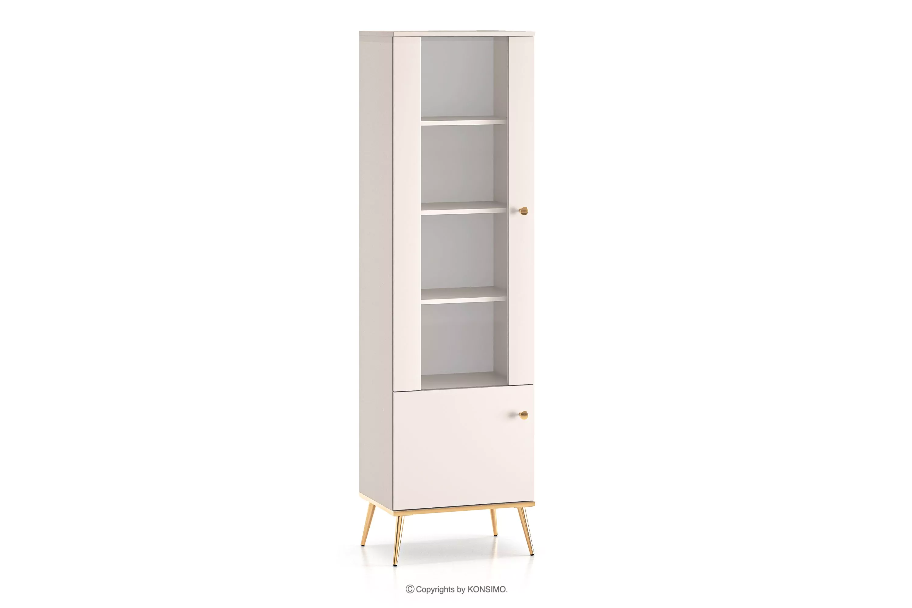 Witryna w stylu elegant kremowa FRALIA