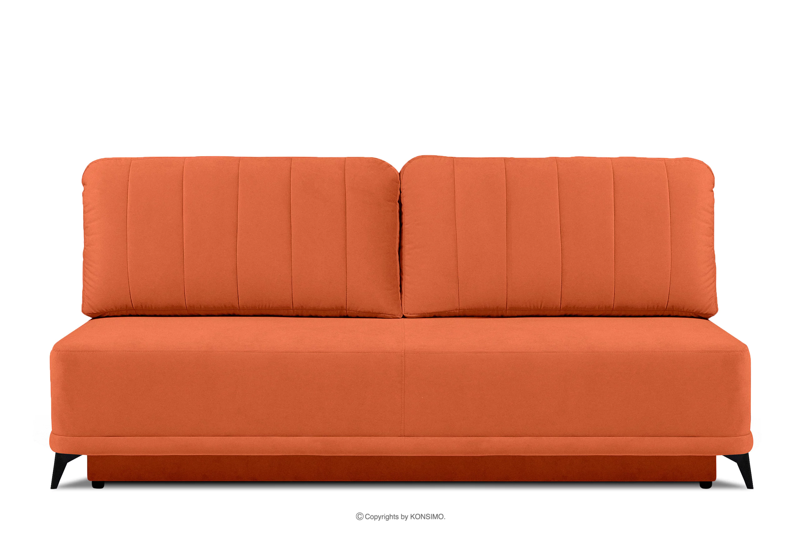 Prosta kanapa z funkcją spania 140x200 cm matowa ruda PULMO