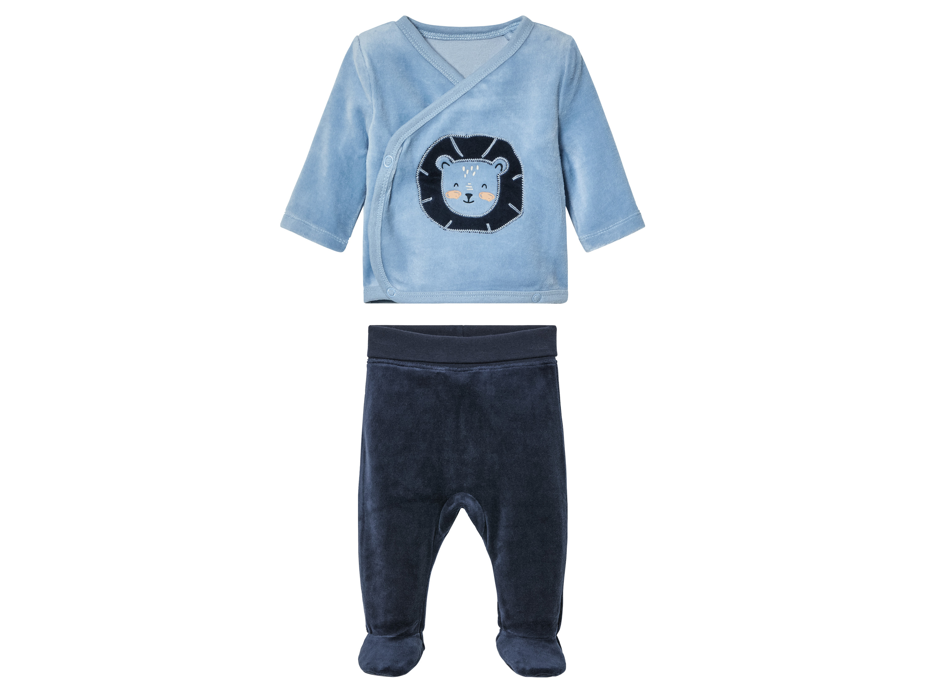 lupilu® Komplet, Baby Nicki, 2-częściowy, z bio-bawełny  (Niebieski, 62/68)