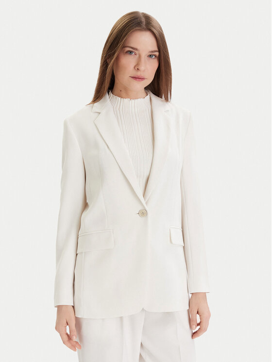 Boss Marynarka Jocaluah 50490053 Écru Regular Fit