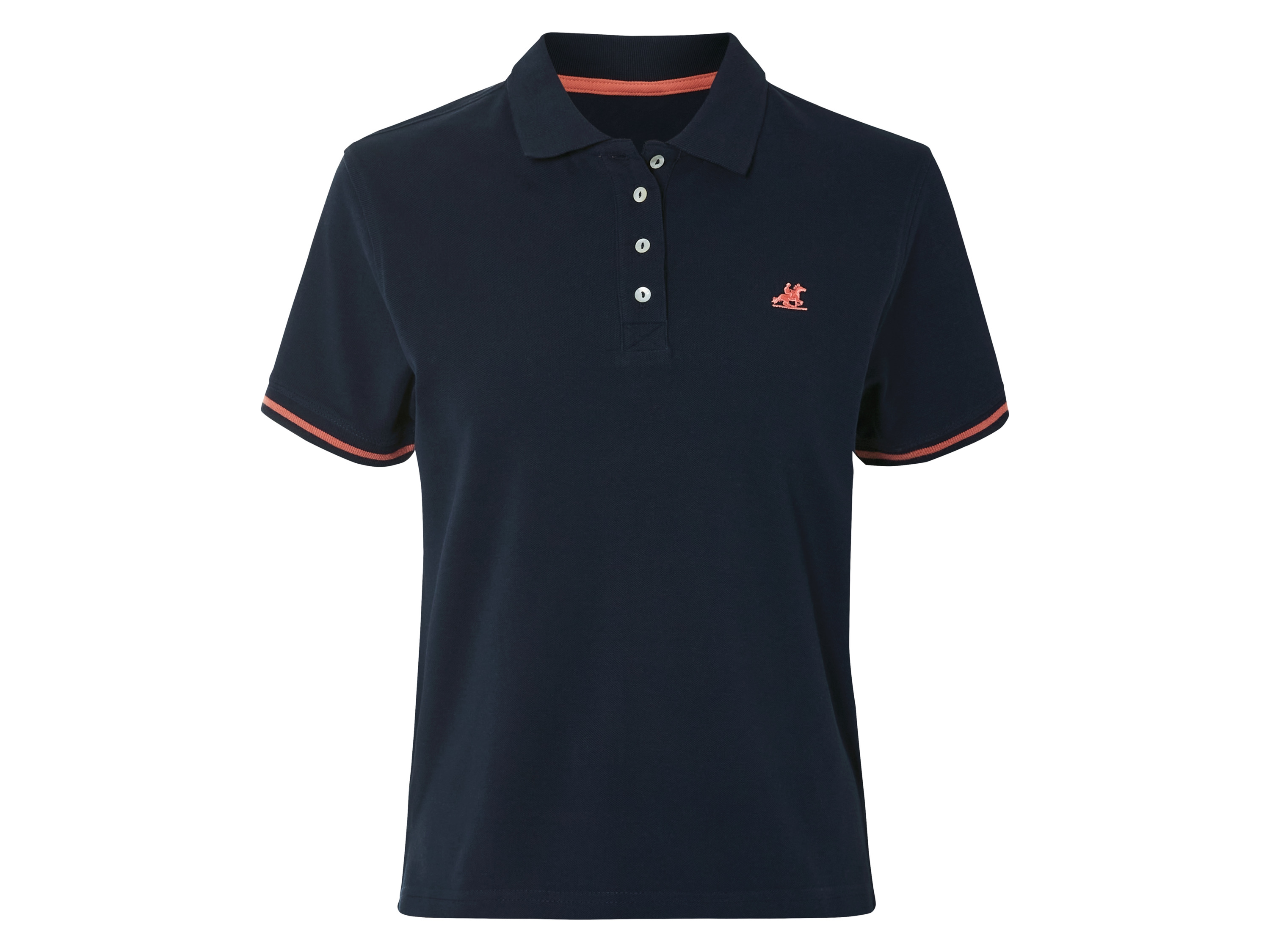 esmara® T-shirt polo damski z bawełny U.S. GRAND POLO (Granatowy, M (40/42))